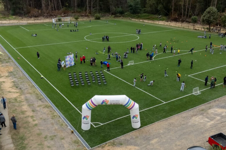 Inauguramos la cancha de Ránquil dentro del Plan 21 Canchas para Ñuble